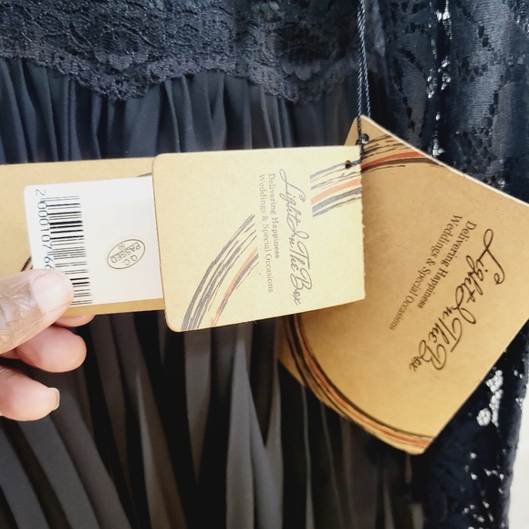 🆕️ Light n the Box Guest Coctail Midi Lace Dress w/Tulle & Pleats sz 18W - Picture 13 of 15